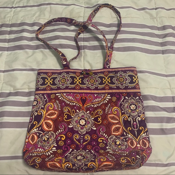 Vera Bradley Safari Sunset Tote Shoulder Bag Purse